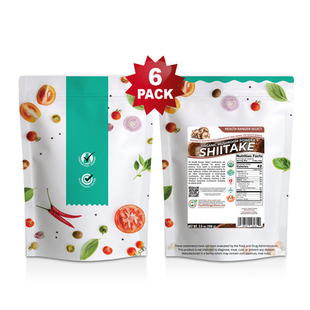 Organic Shiitake Mushroom Powder 3.5 oz (100g) (6-Pack)