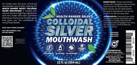 Colloidal Silver Mouthwash (Alcohol Free) 12oz (354ml) (3-Pack)