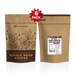 100% Organic Hand-Roasted Whole Bean Coffee (Ethiopia) 12oz, 340g (6-Pack)