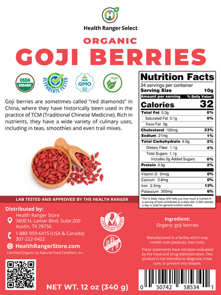 Organic Goji Berries 12 oz (340g) (3-Pack)