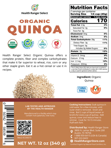 Organic Quinoa 12oz (340g) (6-Pack)