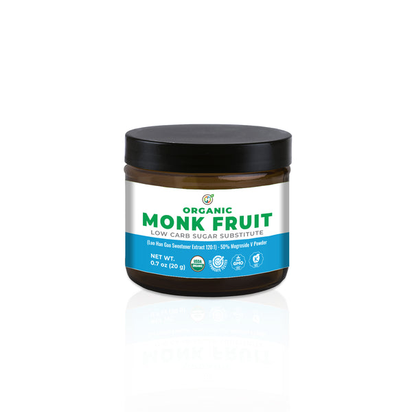 Organic Monk Fruit Extract Powder - Low Carb Sugar Substitute