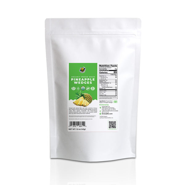 Organic Freeze-Dried Pineapple Wedges