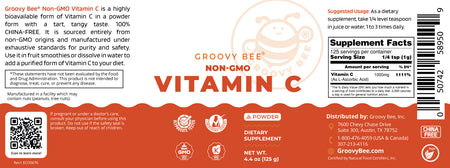 Non-GMO Vitamin C Powder 4.4 oz (125g)