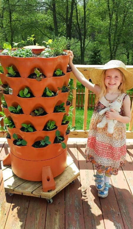 Garden Tower 2™, 50-Plant Composting Vertical Garden Planter