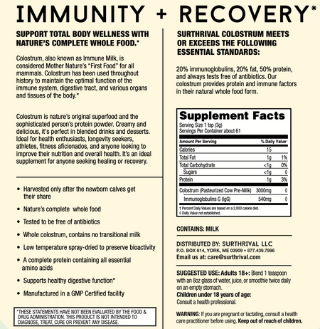 Colostrum (6.5oz, 184g)