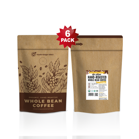 100% Organic Hand-Roasted Whole Bean Coffee (Honey Processed Honduras)   12oz, 340g (6-Pack)