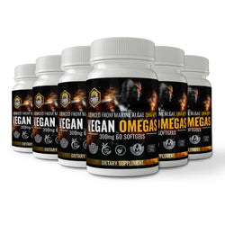 Vegan Omegas DHA-EPA 60 Softgels (6-Pack) (Non-GMO and No Hexane)